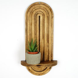 Hanah Home Raf269 Estante de Pared Nogal